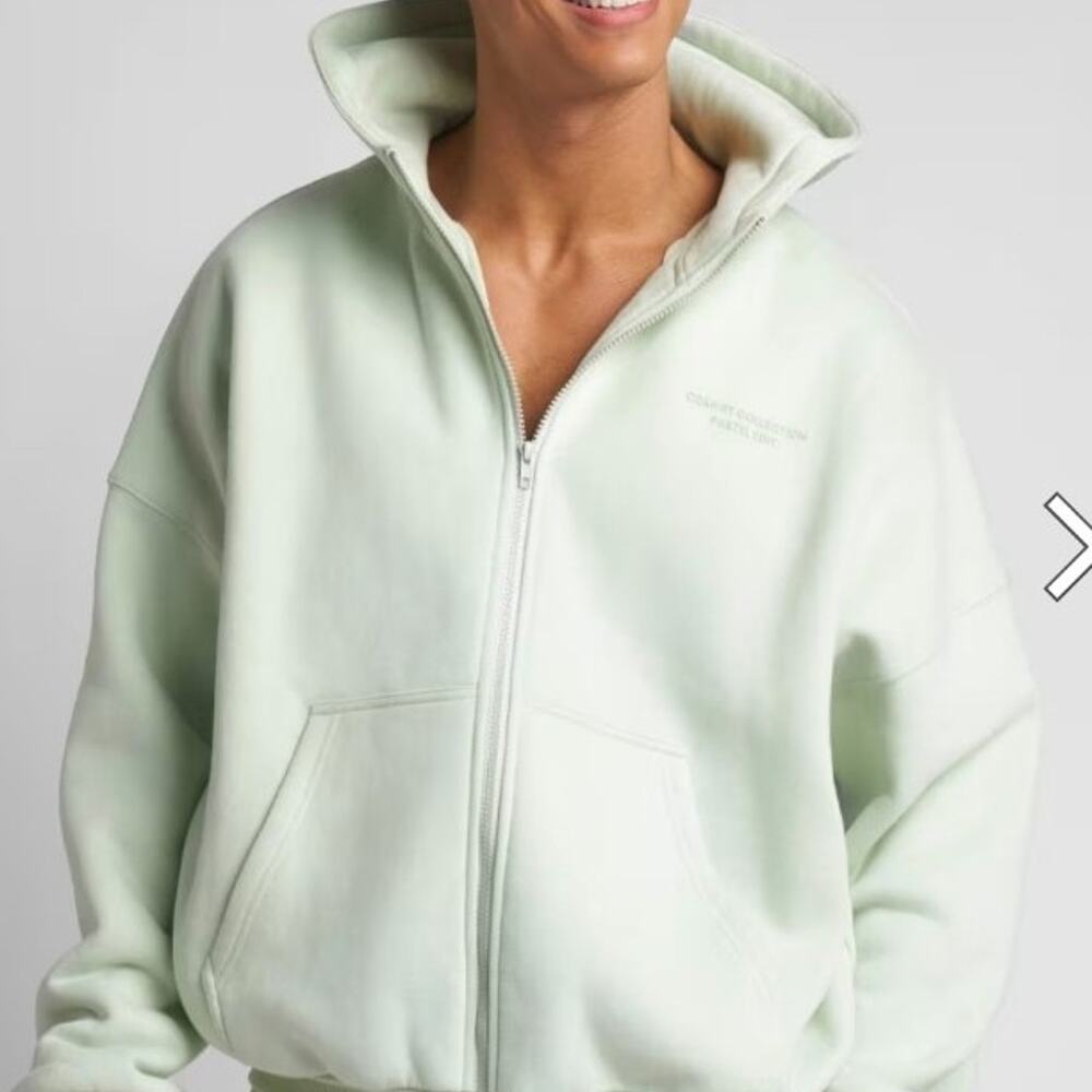 Comfrt Pastel Mint Zip Hoodie size 2XL Unisex NEW